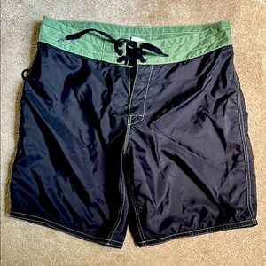 Birdwell 311 Black and Green Board Shorts 34w